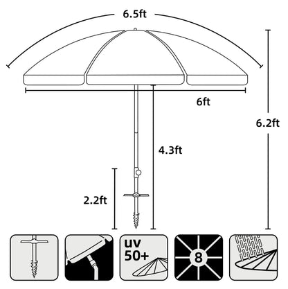HAMI Beach Umbrella (black)