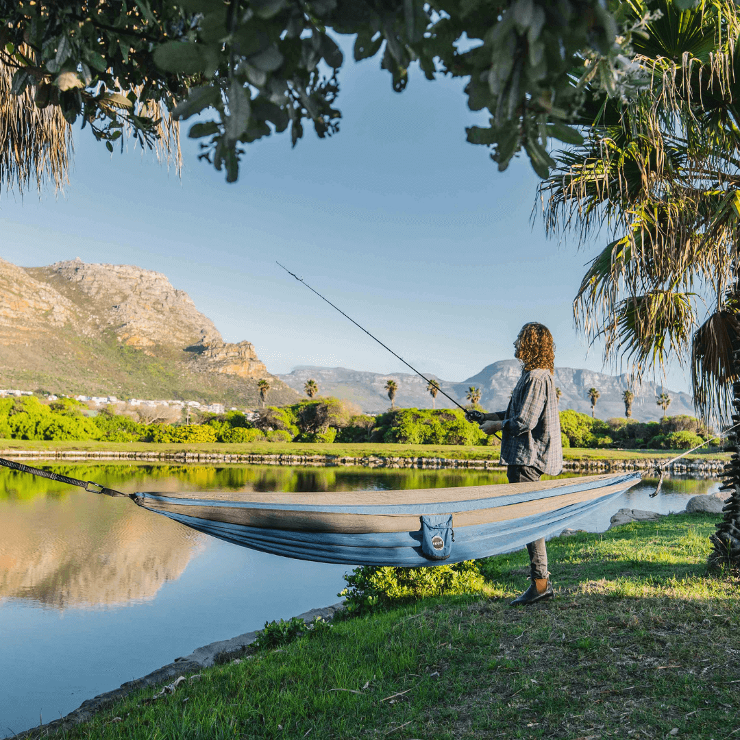 HAMI Lagoon - Recycled Hammock with straps