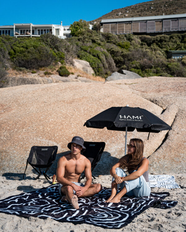 HAMI Black EcoShade Beach Umbrella