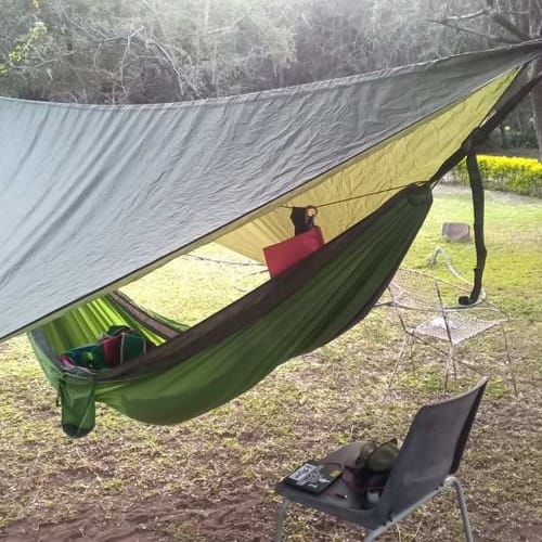 Photo from Mike H. of the HAMI Evergreen Double Hammock